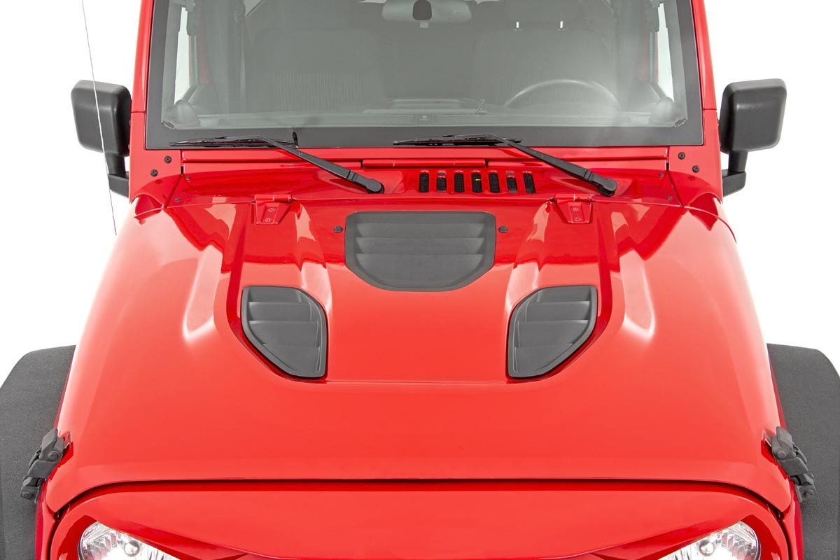 Rough Country | Hood | Jeep Vented Performance Hood 07-18 Wrangler JK Rough Country | 10525