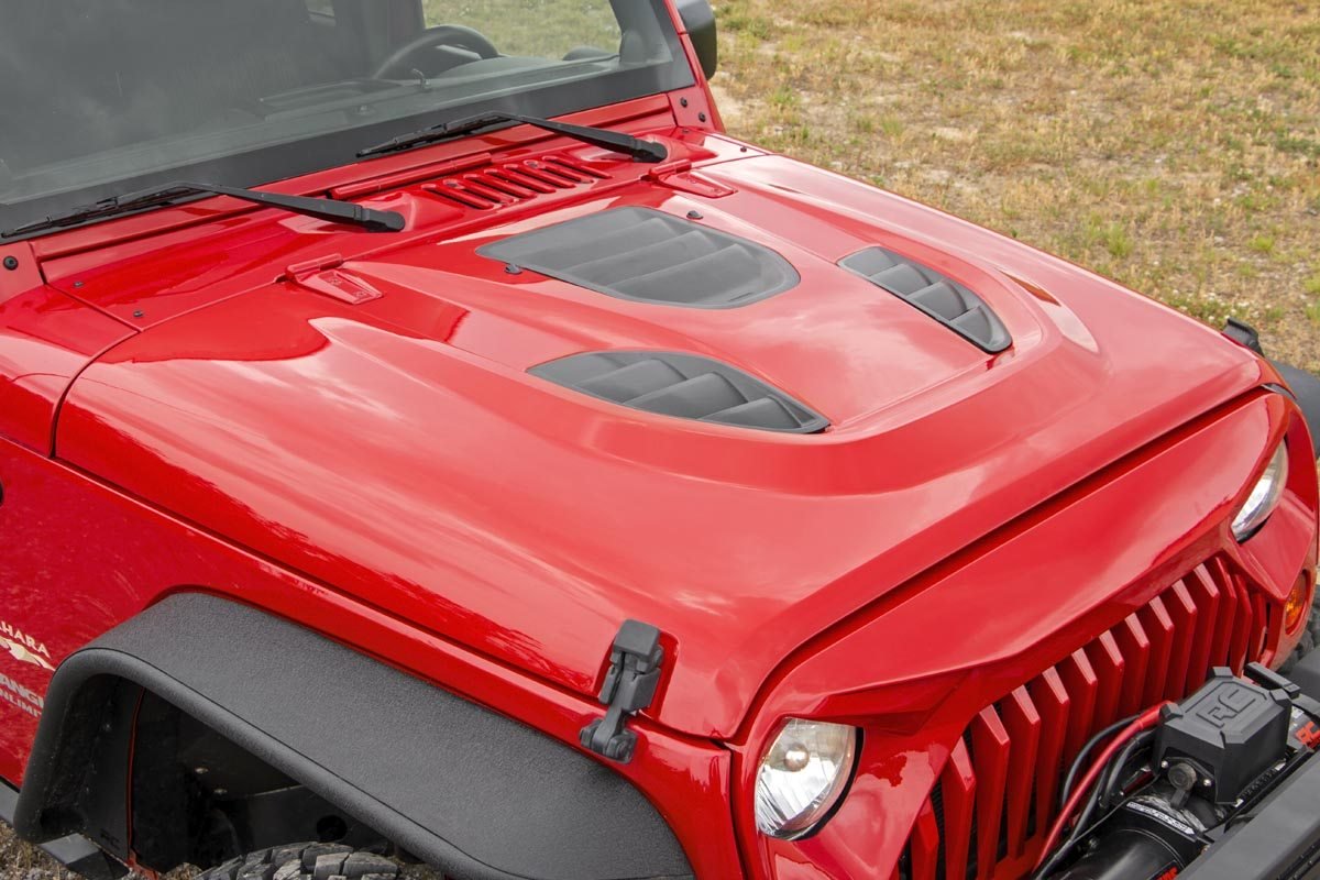 Rough Country | Hood | Jeep Vented Performance Hood 07-18 Wrangler JK Rough Country | 10525
