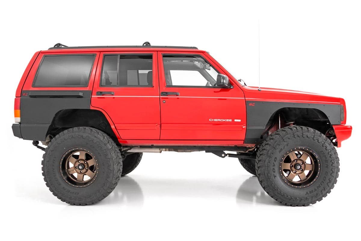 Rough Country | Quarter Panel Armor | Jeep Front Upper and Lower Quarter Panel Armor 97-01 Cherokee XJ Rough Country | 10577_A