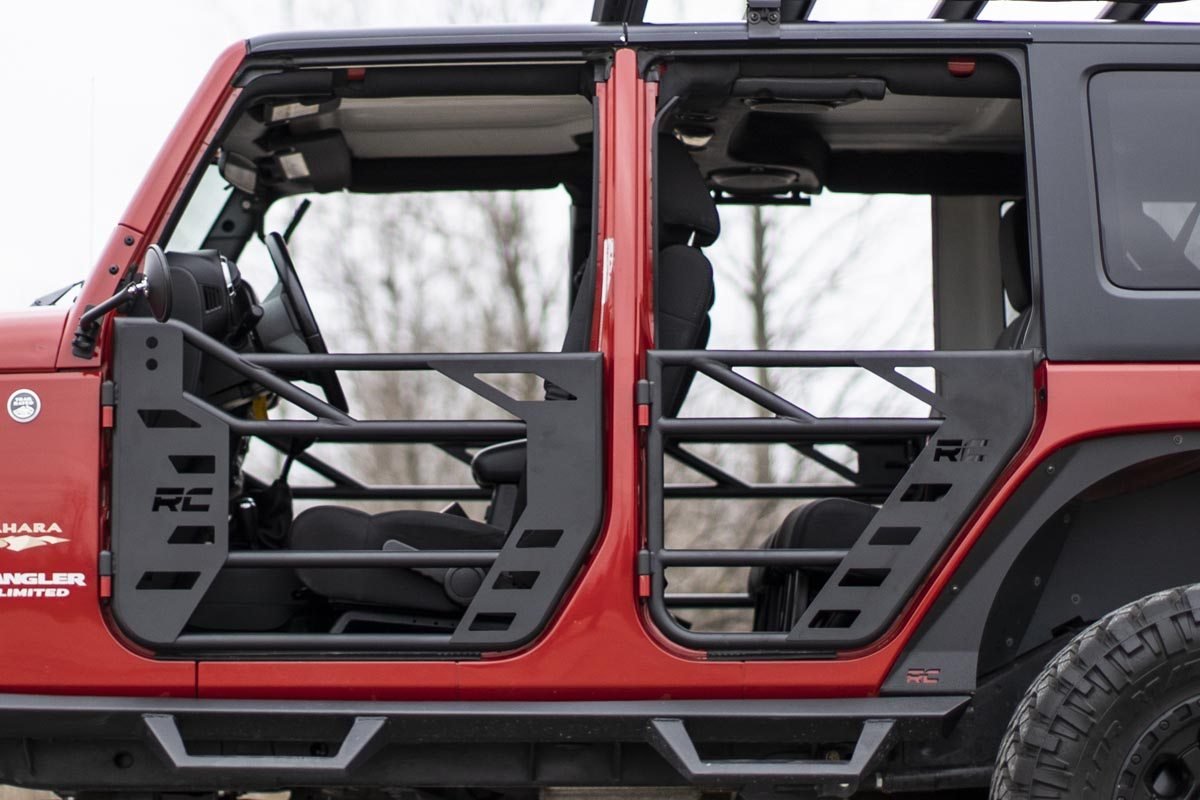 Rough Country | Tube Doors|Doors|Body & Frame|Exterior Parts & Car Care | Jeep Rear Steel Tube Doors 07-18 Wrangler JK Rough Country | 10587