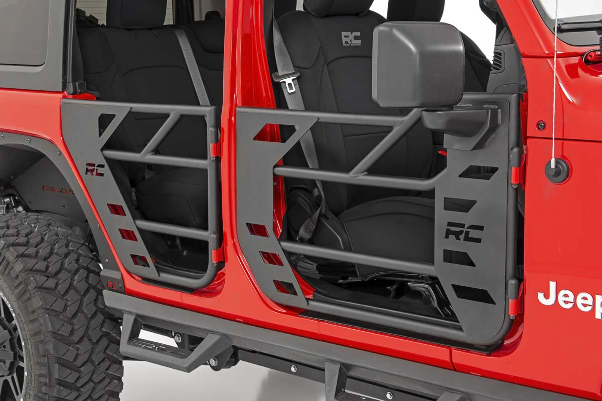 Rough Country | Tube Doors | Rear Tubular Doors 20-22 Jeep Gladiator JT/18-22 Wrangler JL Rough Country | 10618