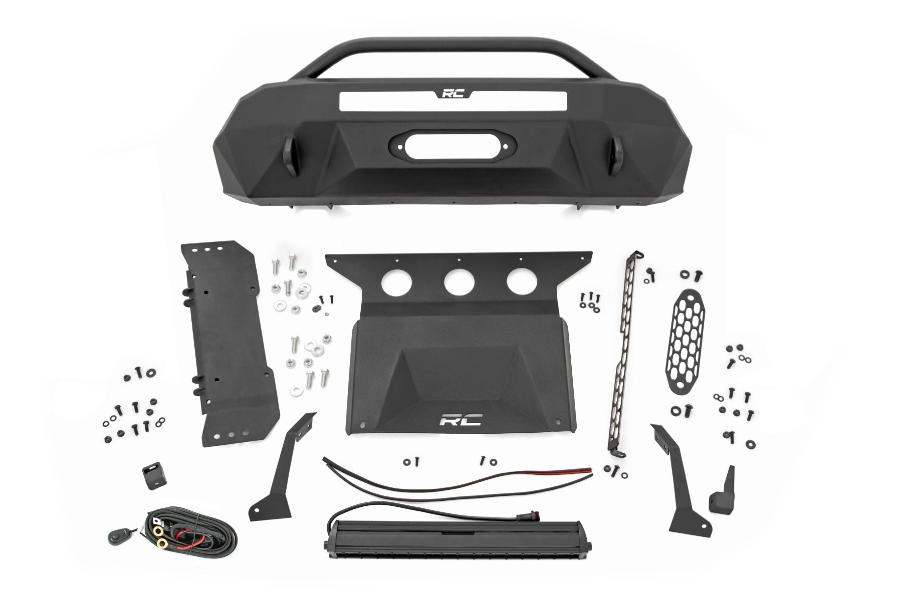 Rough Country | Front Bumpers | Front Bumper Hybrid with 20 Inch LED Light Bar 16-22 Toyota Tacoma 2WD/4WD Rough Country | 10718