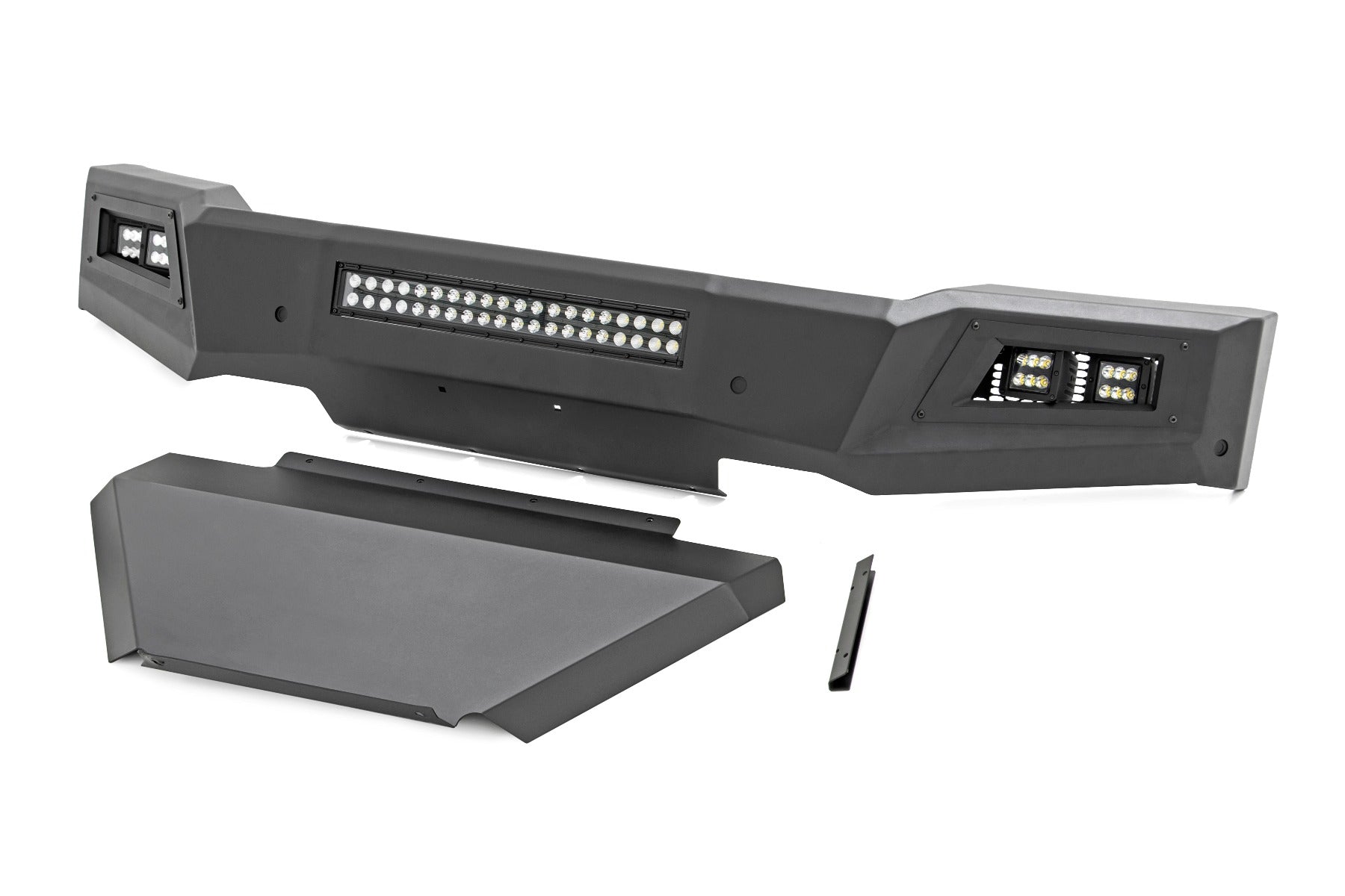 Rough Country | Front Bumpers | High Clearance Front Bumper LED Lights and Skid Plate 19-22 Chevy Silverado 1500 Rough Country | 10757A