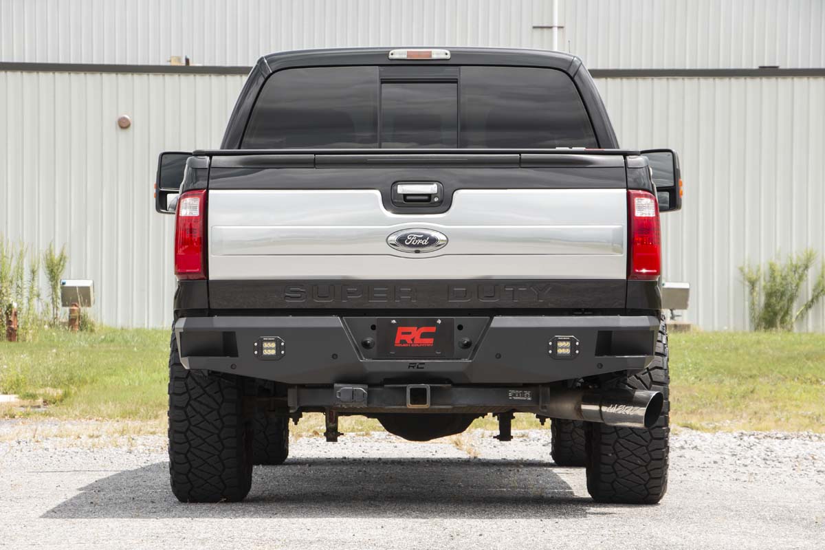 Rough Country | Rear Bumpers | Ford F-250/F-350 Heavy-Duty Rear LED Bumper For 99-16 F-250/F-350 4WD Rough Country | 10784