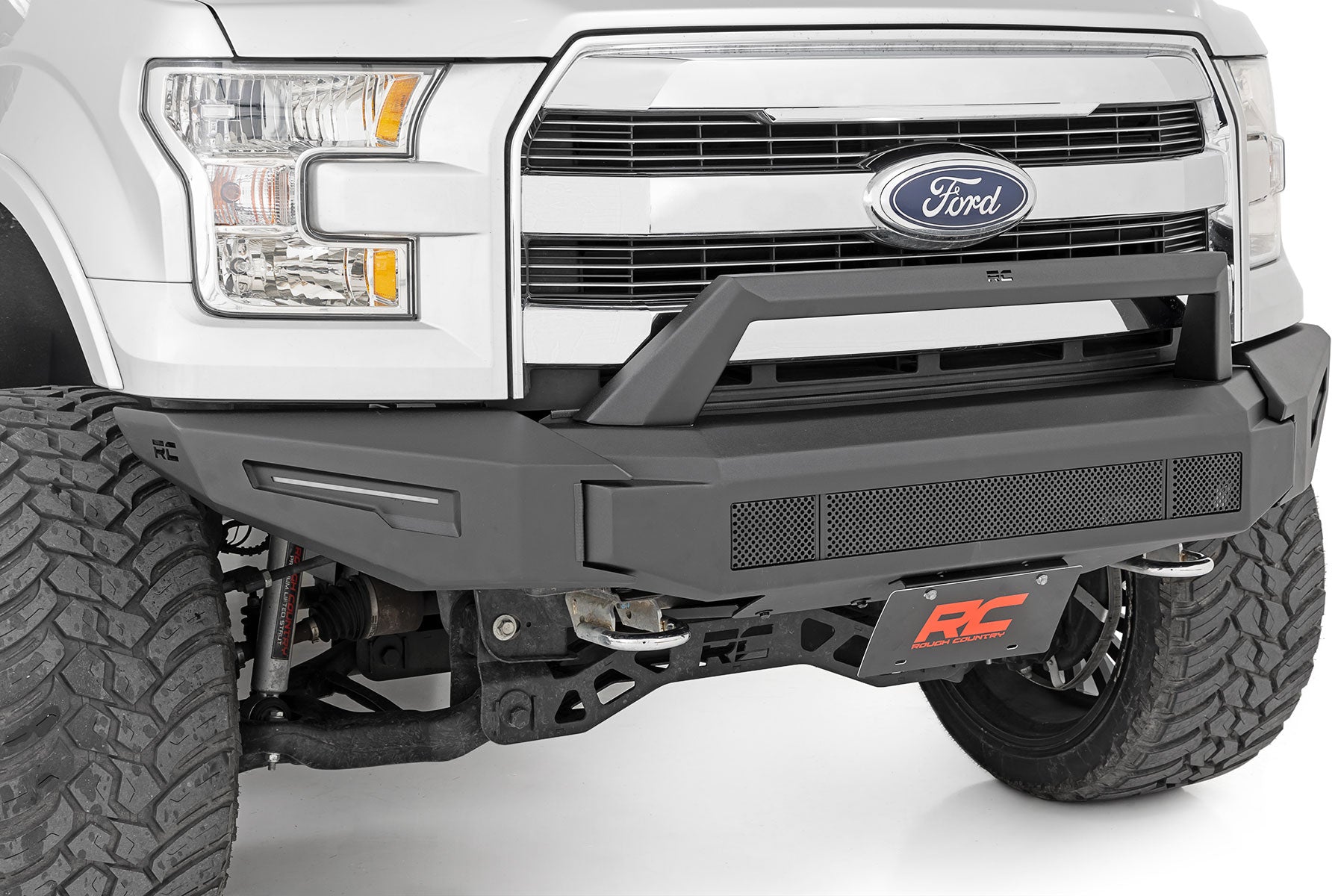 Rough Country | Front Bumpers | Front Modular Bumper w/Skidplate and 30 Inch LED Light Bar 15-17 Ford F-150 2WD/4WD Rough Country | 10950A