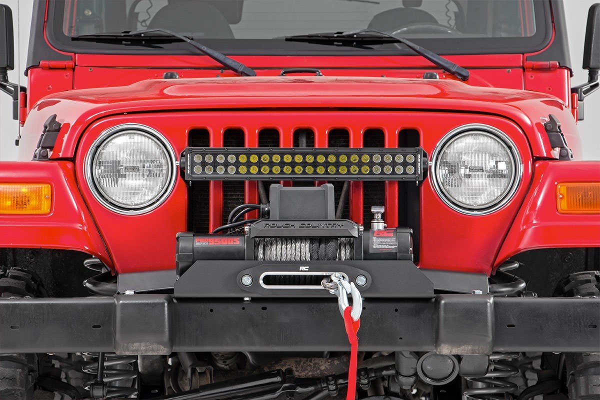 Rough Country | Winch Mount Plate | Jeep Winch Mounting Plate 87-06 Wrangler YJ/TJ Rough Country | 1189