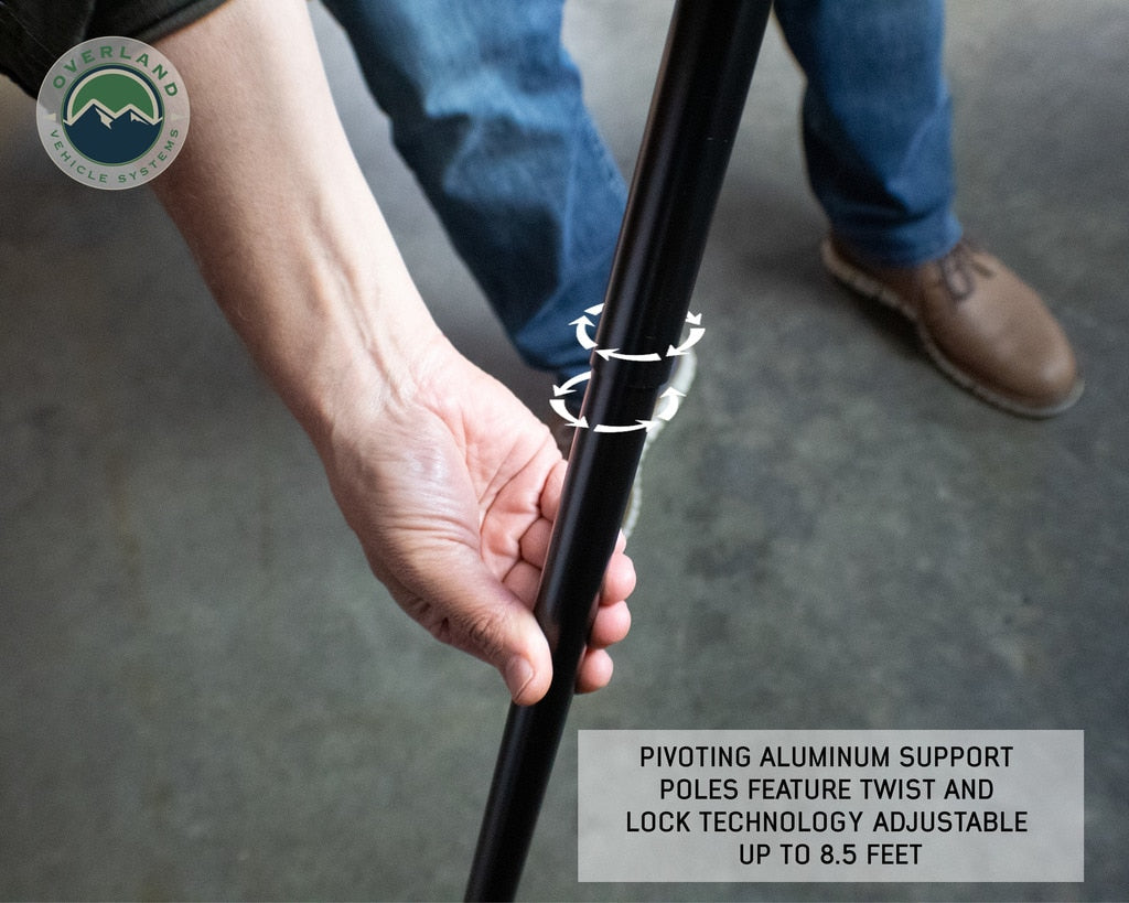 OVS | Portable Awning | Nomadic Awning 4.5 The Perfect 4.5 Awning with Black Cover Overland Vehicle Systems | 18039909