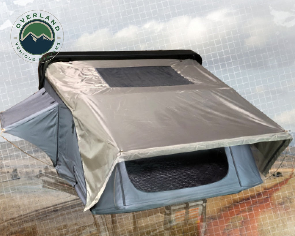OVS | Roof Top Tent | HD Bushveld Cantilever Hard Shell Roof Top Tent Grey Body & Tan Rainfly | 18089901