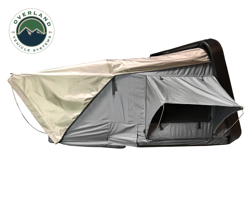 OVS | Roof Top Tent | HD Bushveld Cantilever Hard Shell Roof Top Tent Grey Body & Tan Rainfly | 18089901