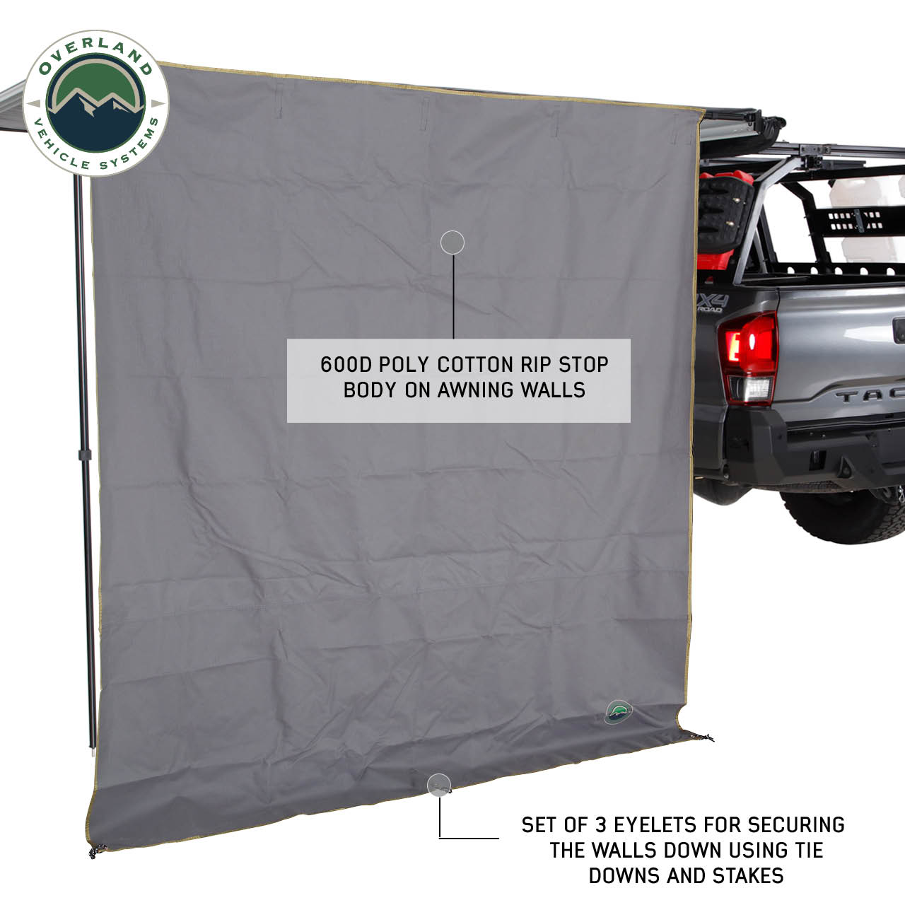 OVS | Roof Top Tent | HD Nomadic 6.5’ Awning Side Shade Wall | 18089910