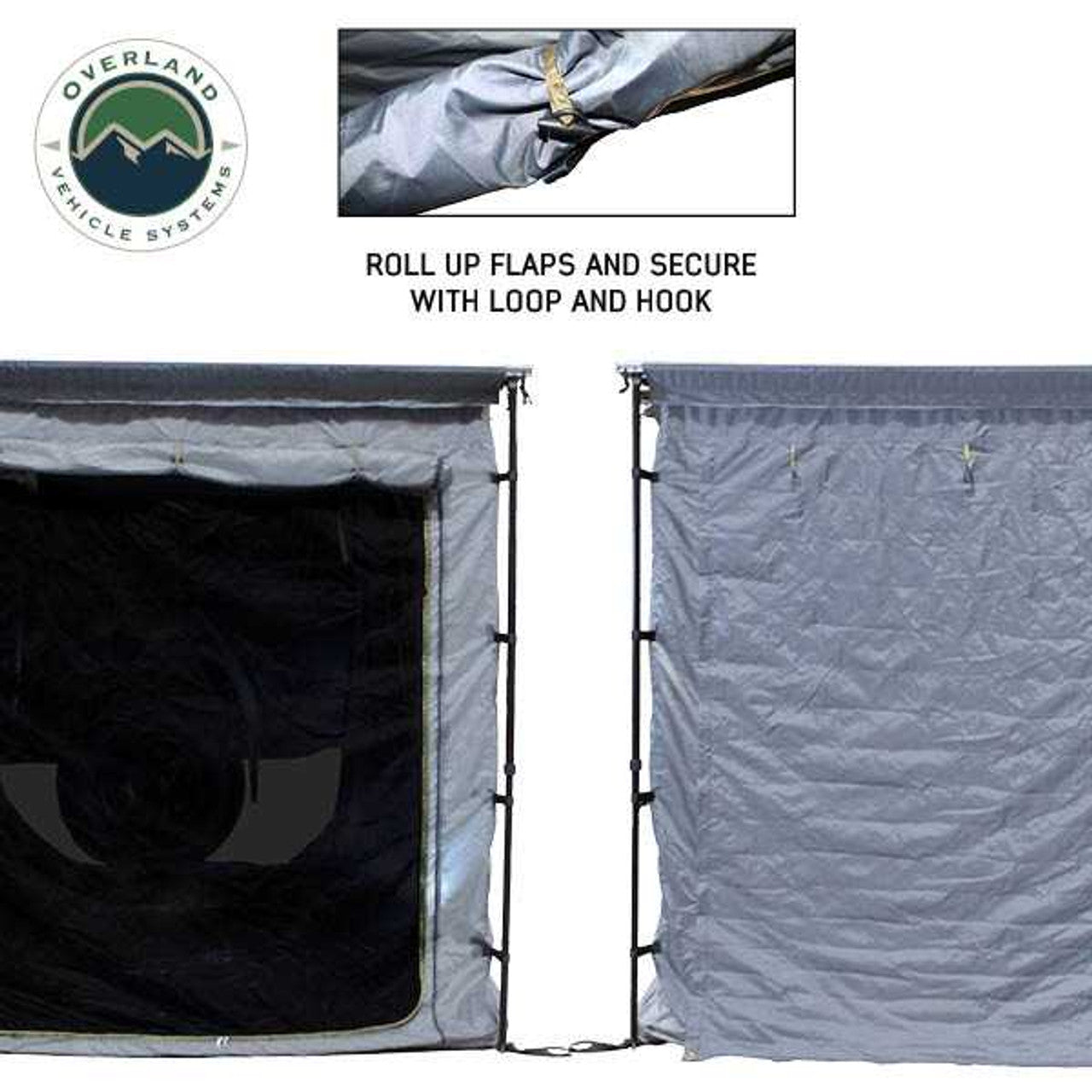 OVS | Tent Annex Room | HD Nomadic 2.0 Awning Room Enclosure, Grey Body, Green Trim (4 Walls and Floor) | 18089920