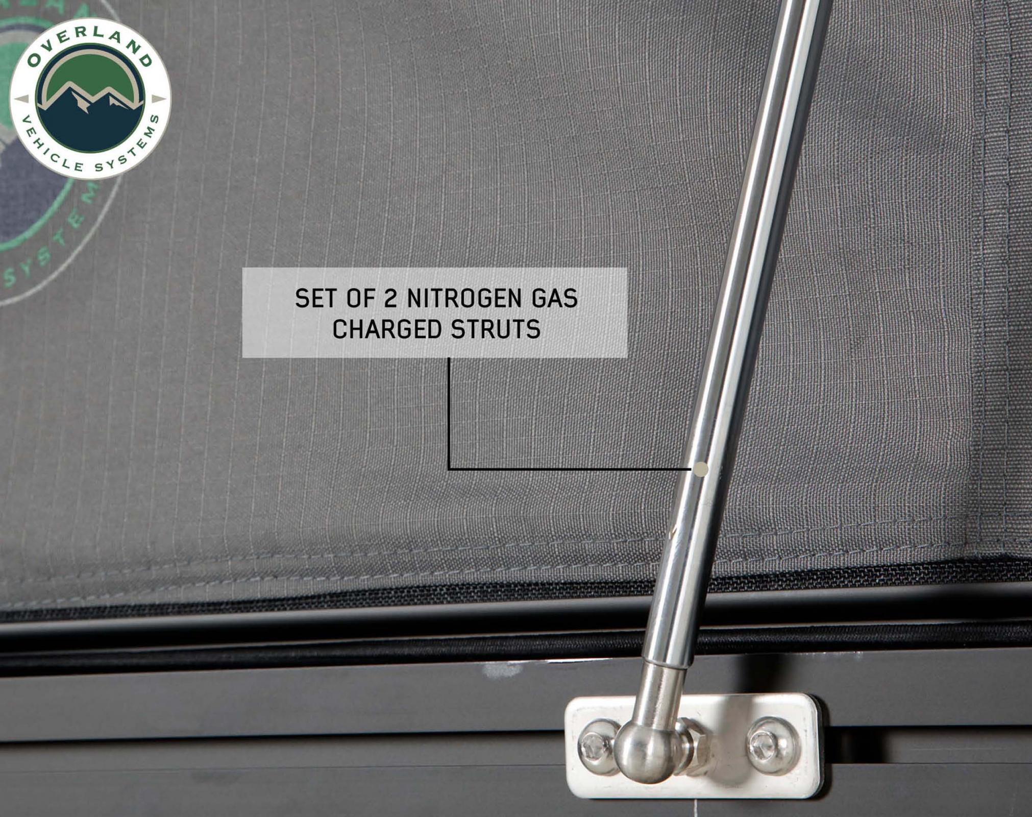 OVS | Roof Top Tent | HD Mamba Clam Shell Aluminum Hard Shell Roof Top Tent, Grey Body & Green Trim | 18099901