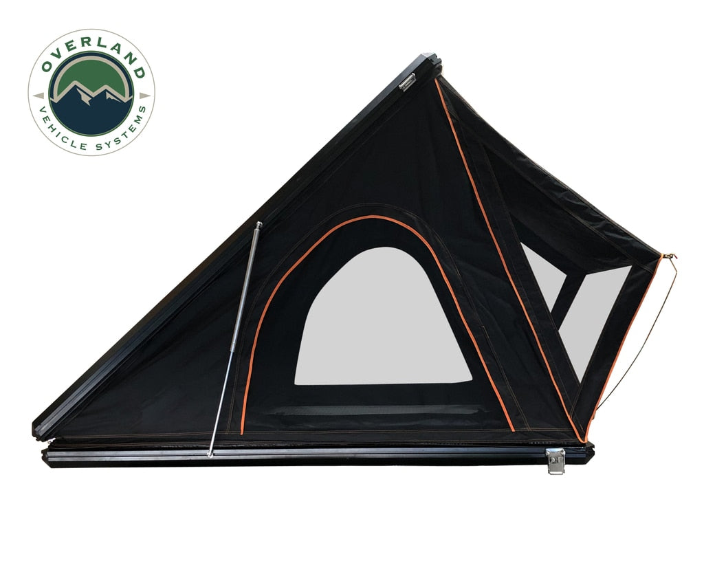 OVS | Roof Top Tent | HD Sidewinder Side Load Aluminum Hard Shell Roof Top Tent, Grey Body & Green Trim | 18109901