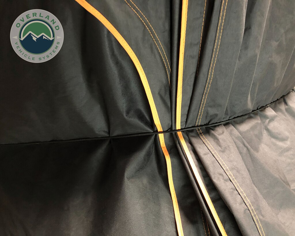 OVS | Roof Top Tent | HD Sidewinder Side Load Aluminum Hard Shell Roof Top Tent, Grey Body & Green Trim | 18109901
