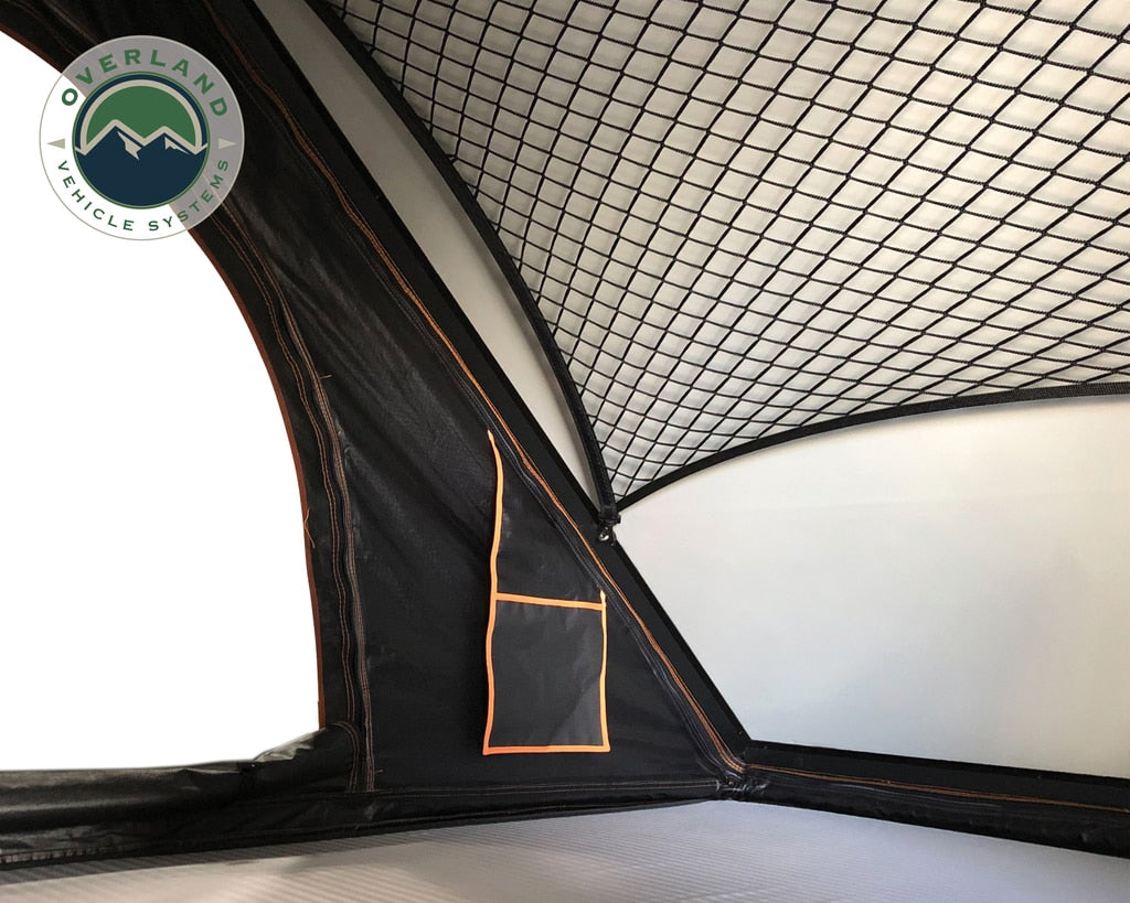 OVS | Roof Top Tent | HD Sidewinder Side Load Aluminum Hard Shell Roof Top Tent, Grey Body & Green Trim | 18109901