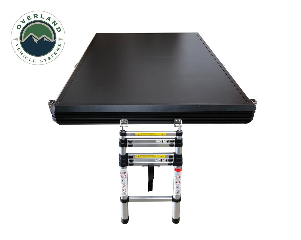 OVS | Roof Top Tent | HD Sidewinder Side Load Aluminum Hard Shell Roof Top Tent, Grey Body & Green Trim | 18109901