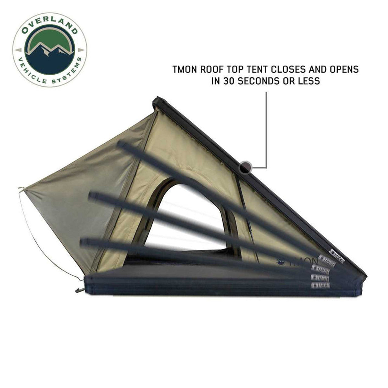OVS | Tent Annex Room | LD TMON Clamshell Aluminum Hard Shell Roof Top Tent - 2 Person Capacity, Tan Body & Green Rainfly | 18119935