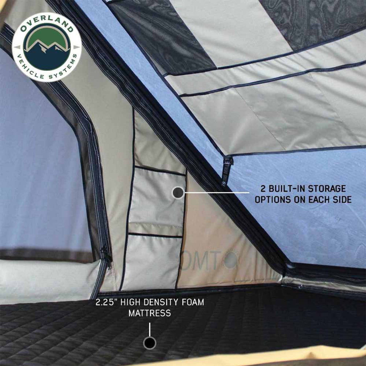 OVS | Tent Annex Room | LD TMON Clamshell Aluminum Hard Shell Roof Top Tent - 2 Person Capacity, Tan Body & Green Rainfly | 18119935