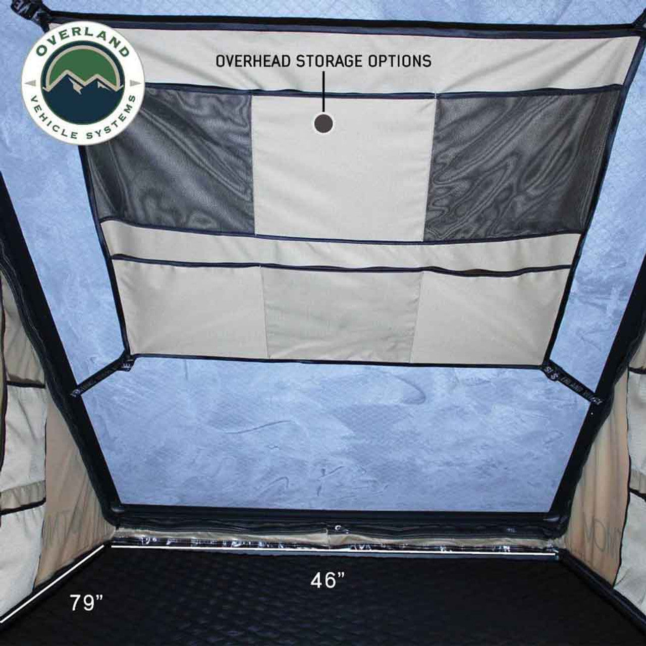 OVS | Tent Annex Room | LD TMON Clamshell Aluminum Hard Shell Roof Top Tent - 2 Person Capacity, Tan Body & Green Rainfly | 18119935