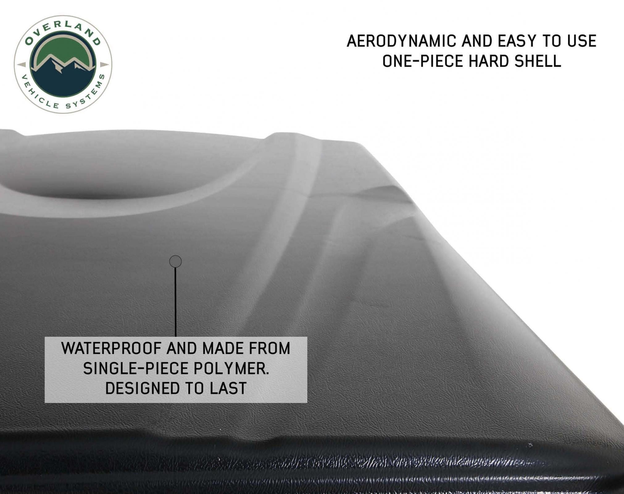 OVS | Roof Top Tent | HD Bushveld II Cantilever Hard Shell Roof Top Tent Grey Body & Tan Rainfly | 18189901