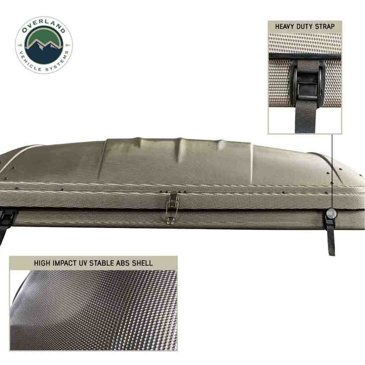 OVS | Roof Top Tent | HD Bundu 2 - Hard Shell Pop Up Roof Top Tent, 2 Person, Grey Body and Black Rainfly Overland Vehicle Systems | 18199901