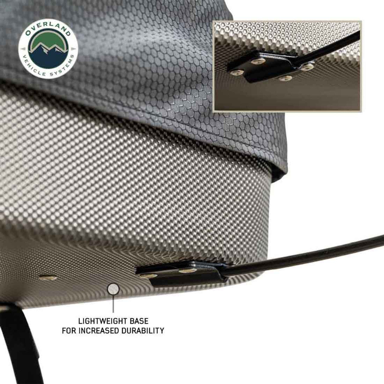 OVS | Roof Top Tent | HD Bundu 3 - Hard Shell Pop Up Roof Top Tent, 3 Person, Grey Body and Black Rainfly Overland Vehicle Systems | 18199902