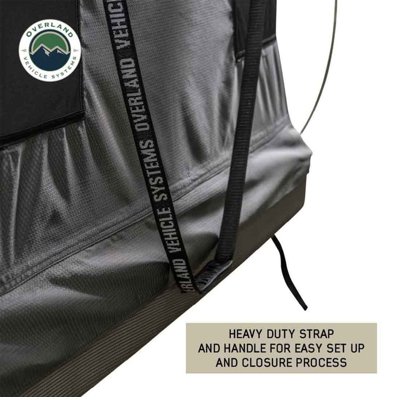 OVS | Roof Top Tent | HD Bundu 3 - Hard Shell Pop Up Roof Top Tent, 3 Person, Grey Body and Black Rainfly Overland Vehicle Systems | 18199902