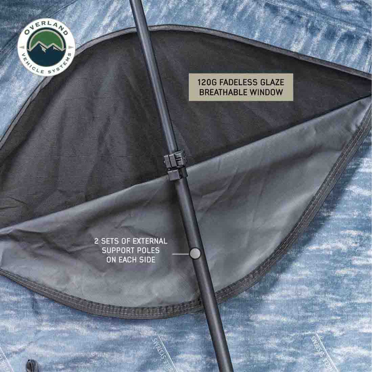 OVS | Roof Top Tent | XD Sherpa S4S - Soft Sided Roof Top Tent, 4 Person, Grey Body and Black Rainfly Overland Vehicle Systems | 18209904