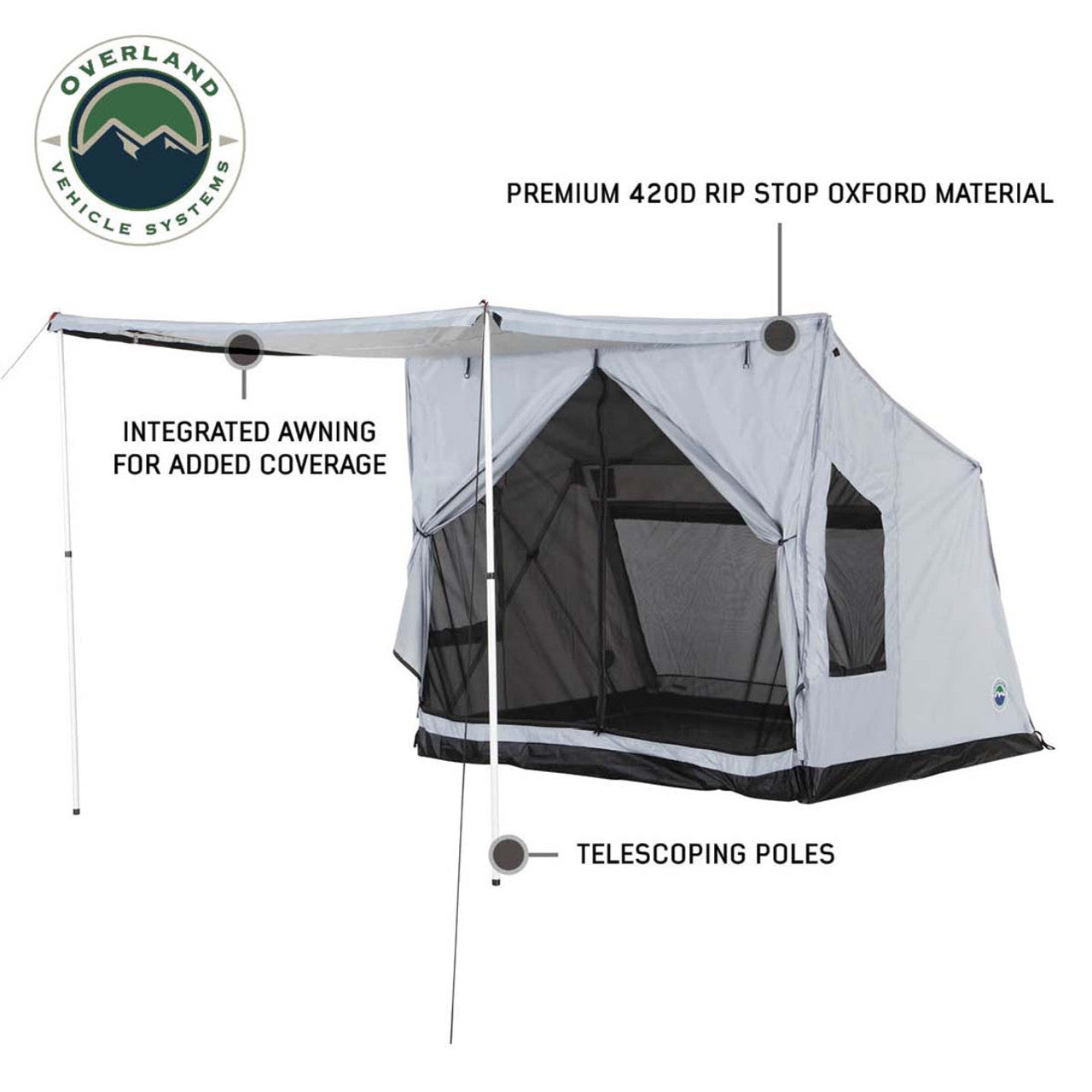 OVS | Tent | LD P.S.T. Portable Safari Ground Tent, Grey Body & Grey Trim | 18252520