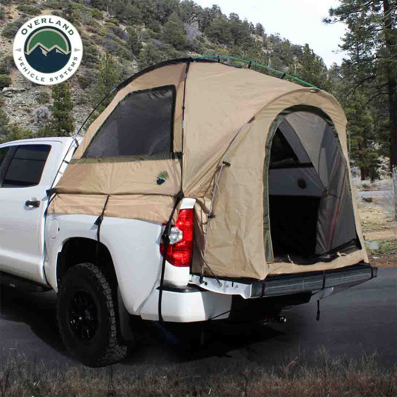OVS | Tent | LD TACT - Bed Tent Full Size 6.5 Foot, Tan Body and Green Rainfly Overland Vehicle Systems | 18252542