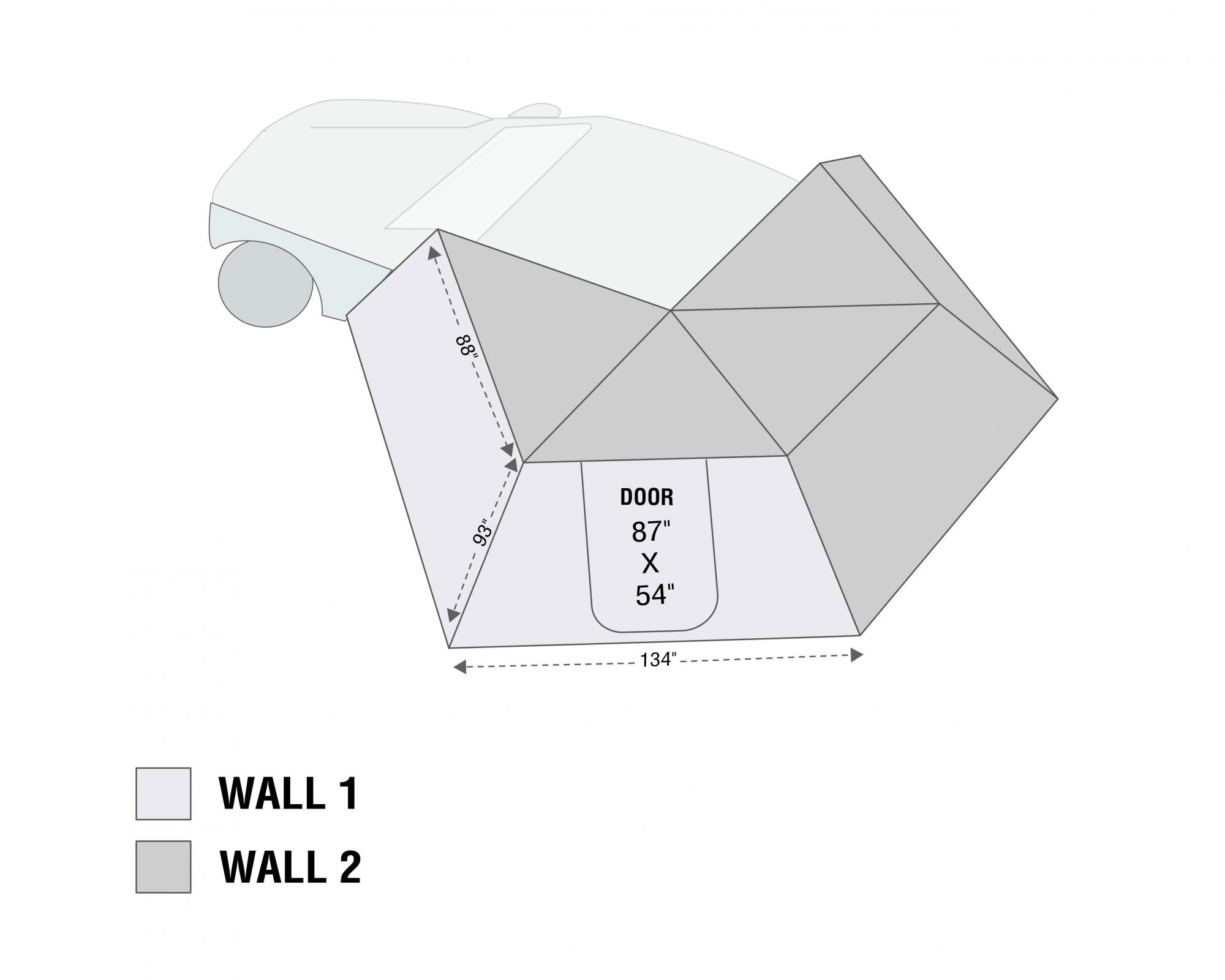OVS | Roof Top Tent | HD Nomadic 270 LT Awning Wall 1 - Driver Side | 18299909