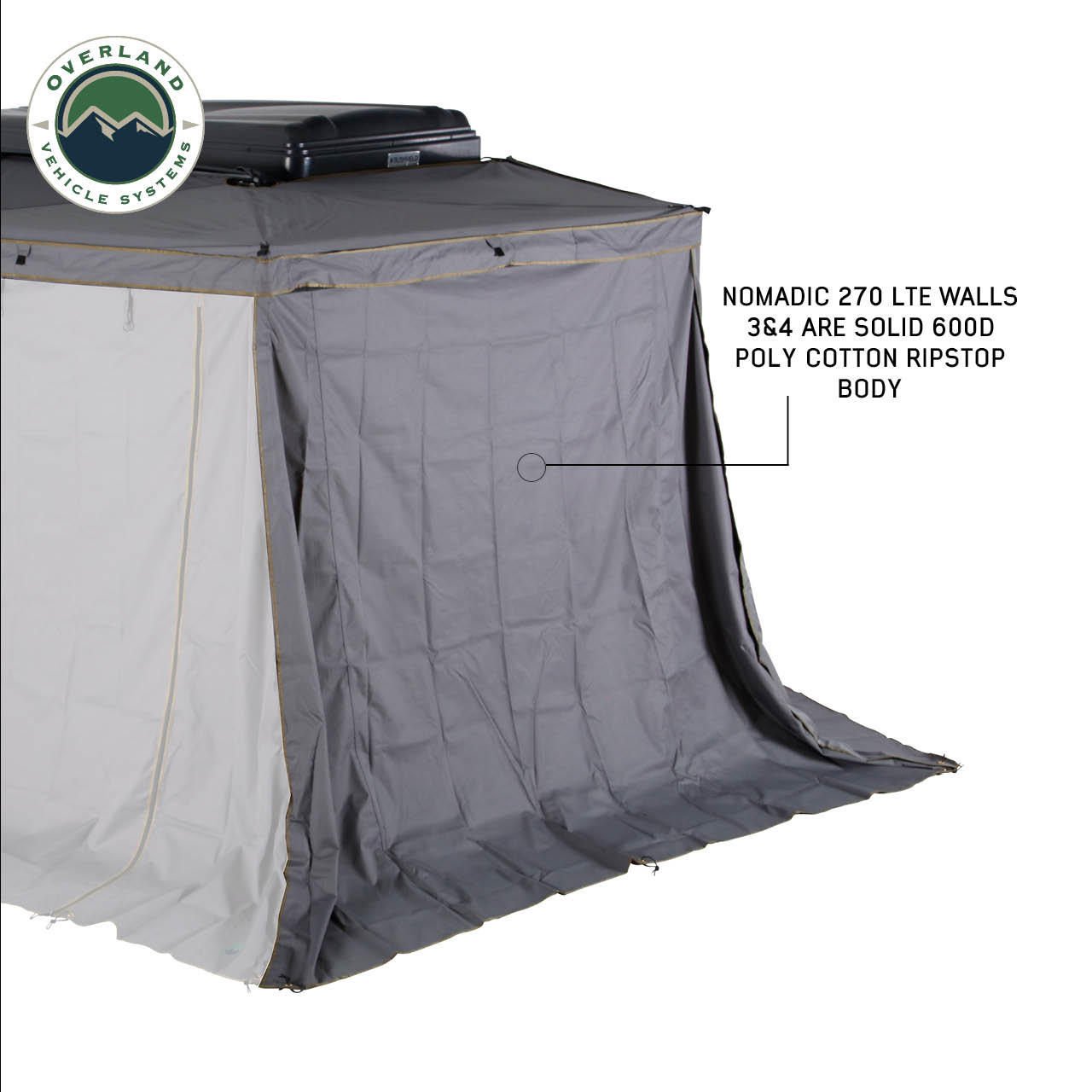 OVS | Roof Top Tent | HD Nomadic 270 LTE Awning Walls 3 & 4 - Driver Side | 18319909