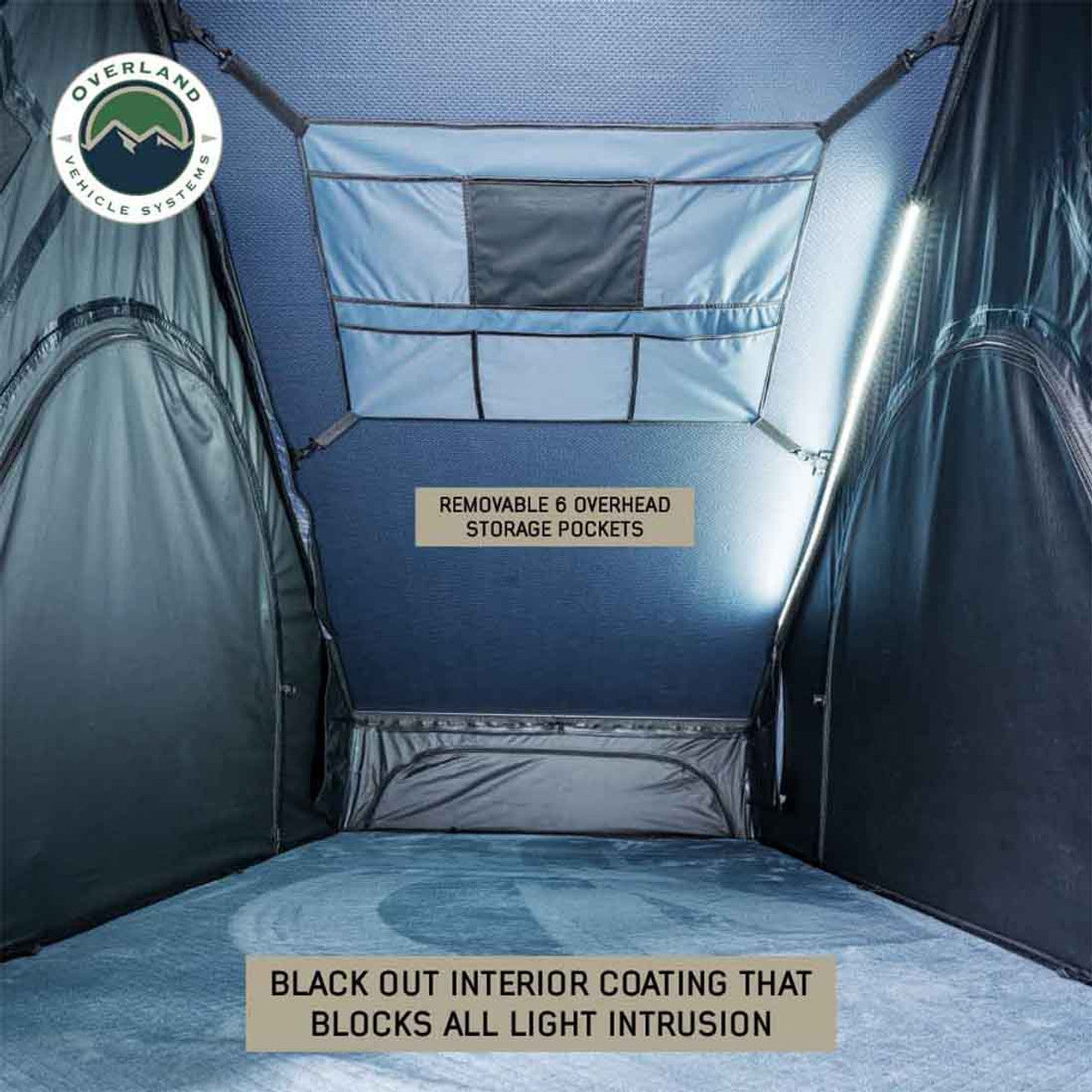 OVS | Roof Top Tent | XD Lhotse Clam Shell Aluminum Hard Shell Roof Top Tent, Blue Body & Black Rainfly | 18589902