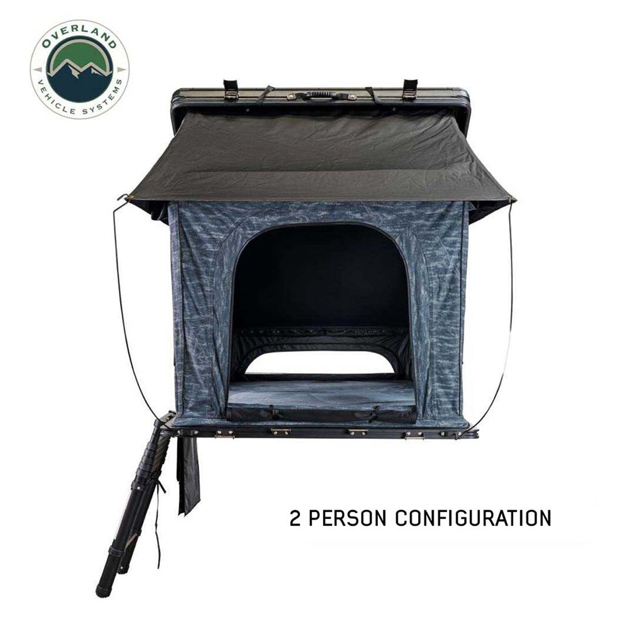 OVS | Roof Top Tent | XD Lhotse Clam Shell Aluminum Hard Shell Roof Top Tent, Blue Body & Black Rainfly | 18589902