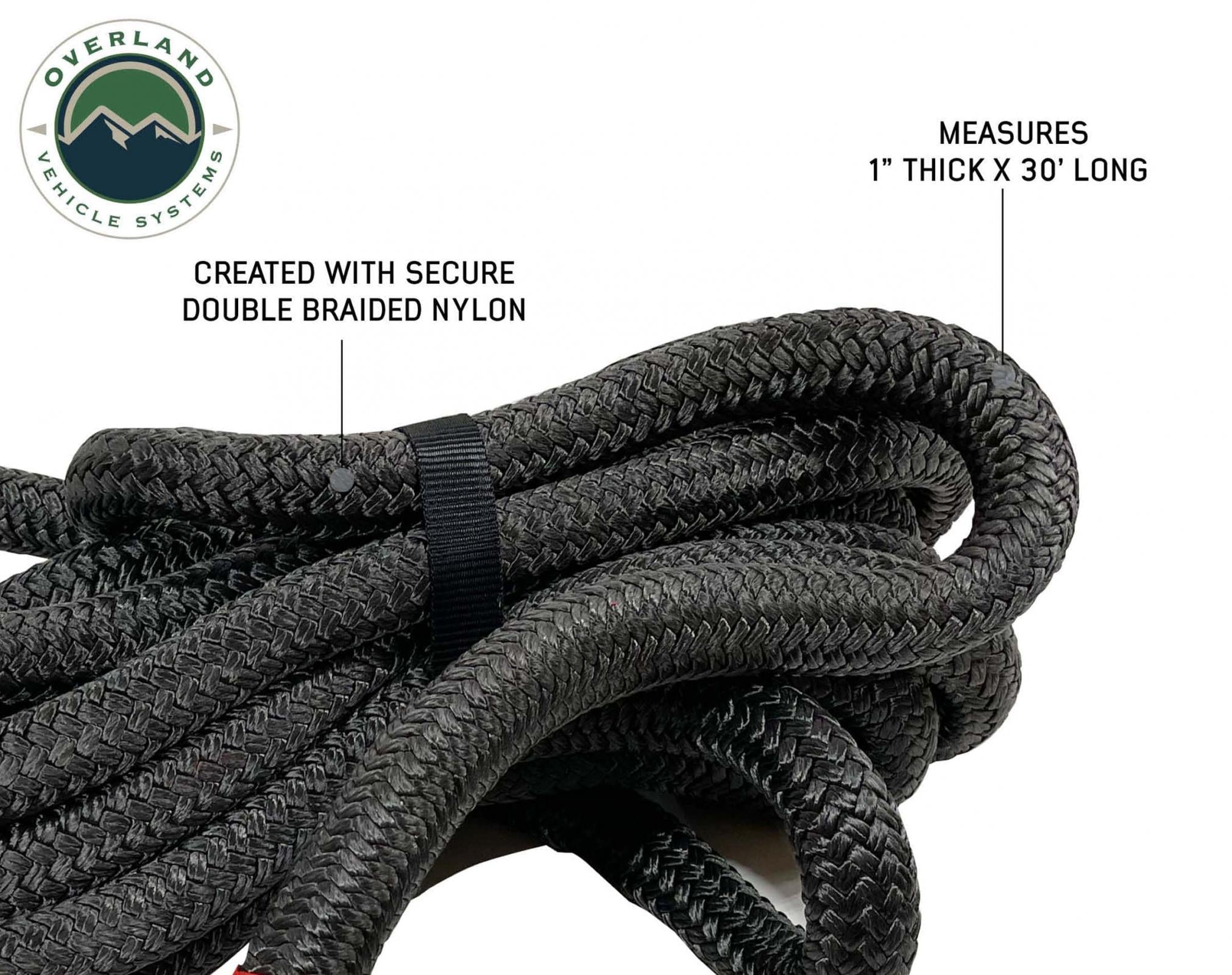 OVS | Recovery Kit | Brute Kinetic Rope Recovery Strap 1 x 30 Foot 30 Percent Stretch Overland Vehicle Systems | 19009916