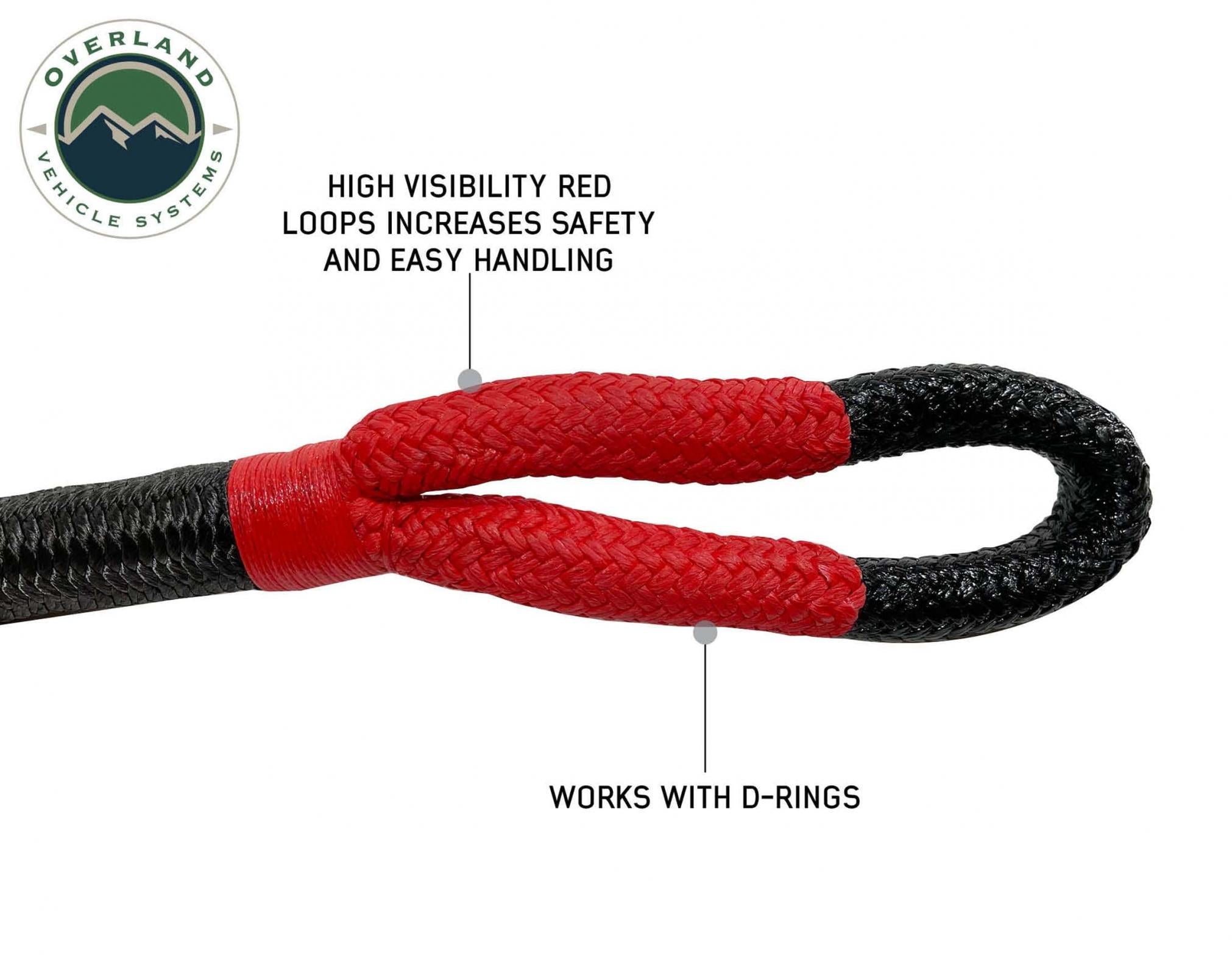 OVS | Recovery Kit | Brute Kinetic Rope Recovery Strap 1 x 30 Foot 30 Percent Stretch Overland Vehicle Systems | 19009916