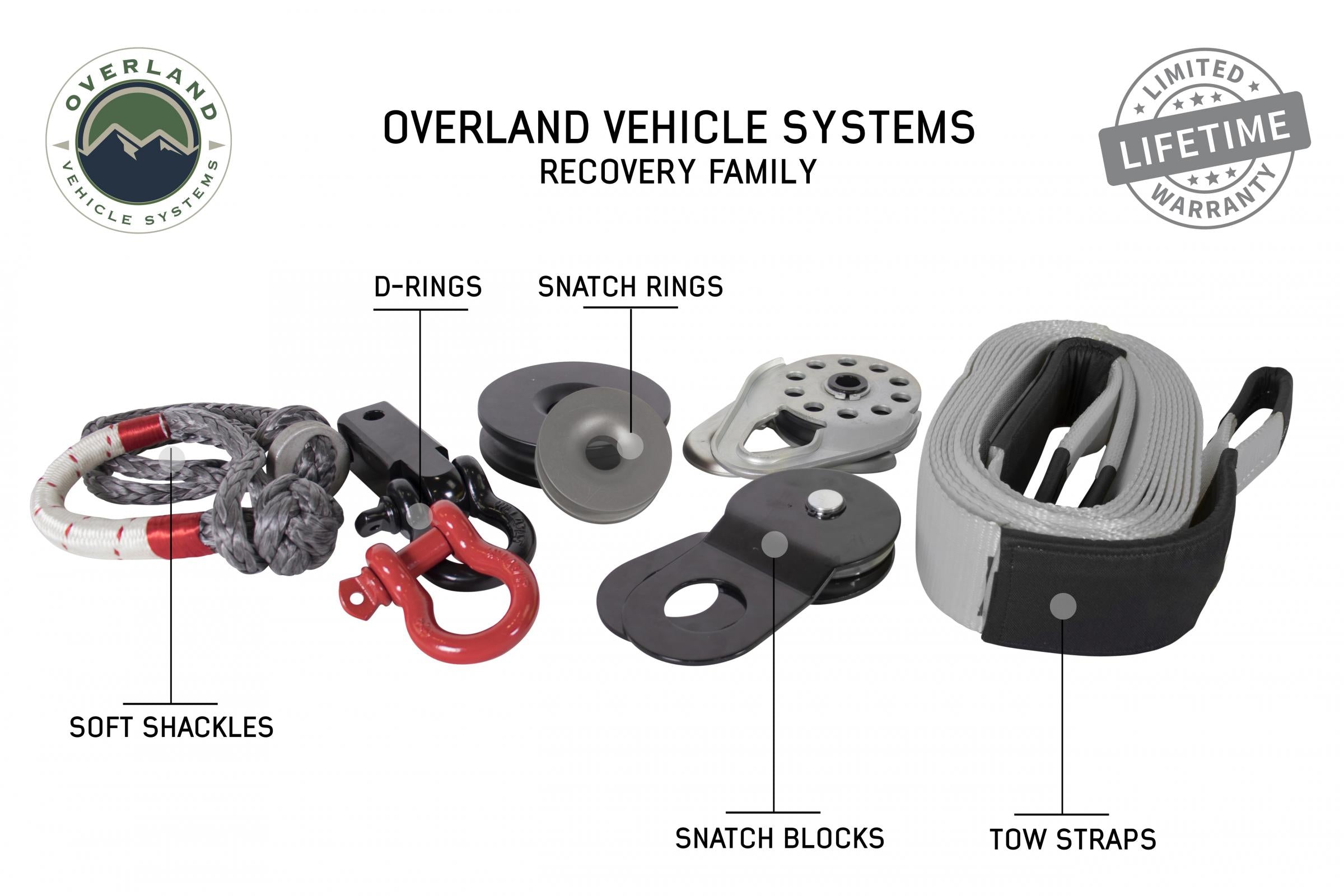 OVS | Recovery Kit | Buy Overland Vehicle Systems Recovery Shackle D Ring 3/4 Inch 4.75 Ton Grey Overland Vehicle Systems | 19010206