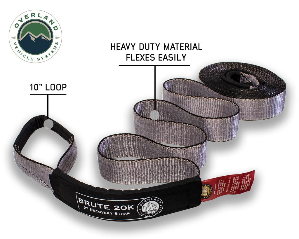 OVS | Tow Strap | Tow Strap 2" x 30' 20,000 LB. Gray W/ Black Ends | 19059916