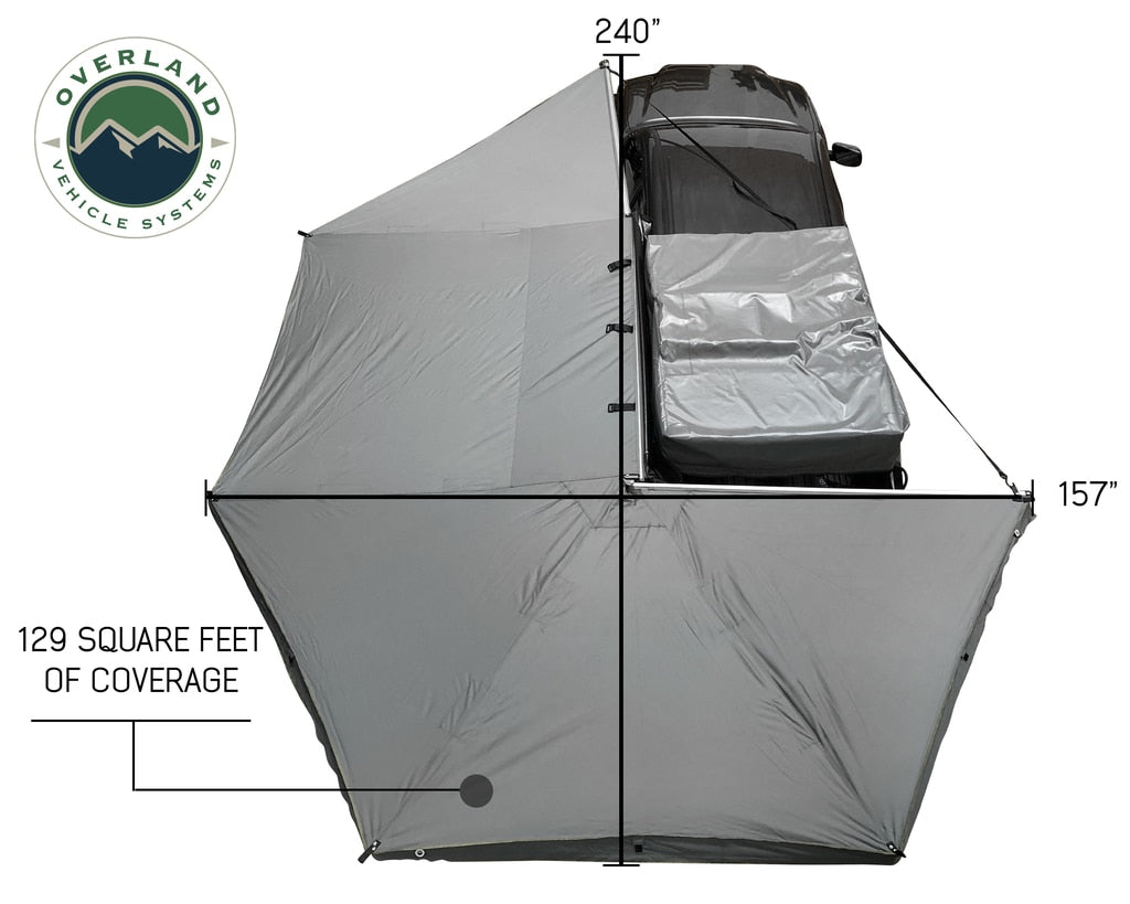 OVS | Portable Awning | Nomadic Awning 270 Degree - Driver Side Dark Gray Overland Vehicle Systems | 19519907