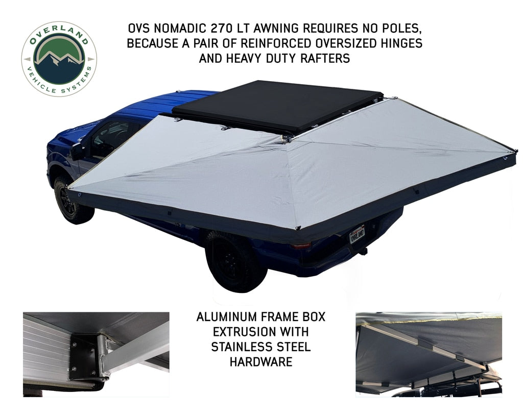 OVS | Portable Awning | 270 Degree Awning Free Standing - Nomadic 270 LT - Dark Gray Overland Vehicle Systems | 19559907