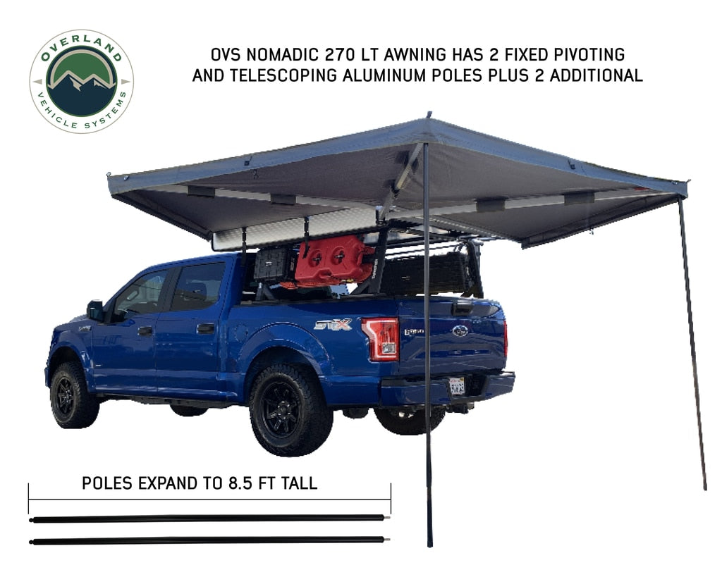OVS | Portable Awning | 270 Degree Awning Free Standing - Nomadic 270 LT - Dark Gray Overland Vehicle Systems | 19559907