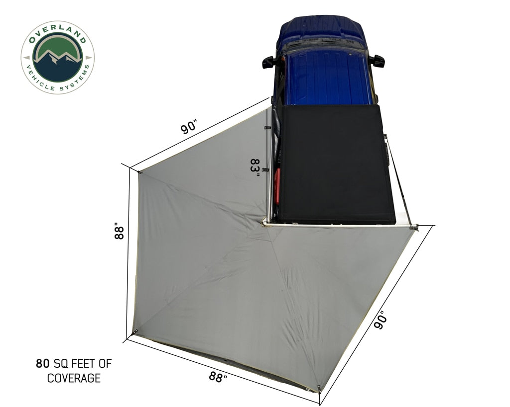 OVS | Portable Awning | 270 Degree Awning Free Standing - Nomadic 270 LT - Dark Gray Overland Vehicle Systems | 19559907