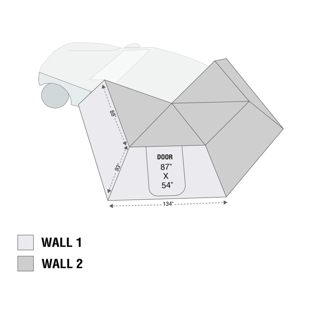 OVS | Roof Top Tent | HD Nomadic 270 LT Awning & Wall 1, 2, & Mounting Brackets - Driver Side | 19579907