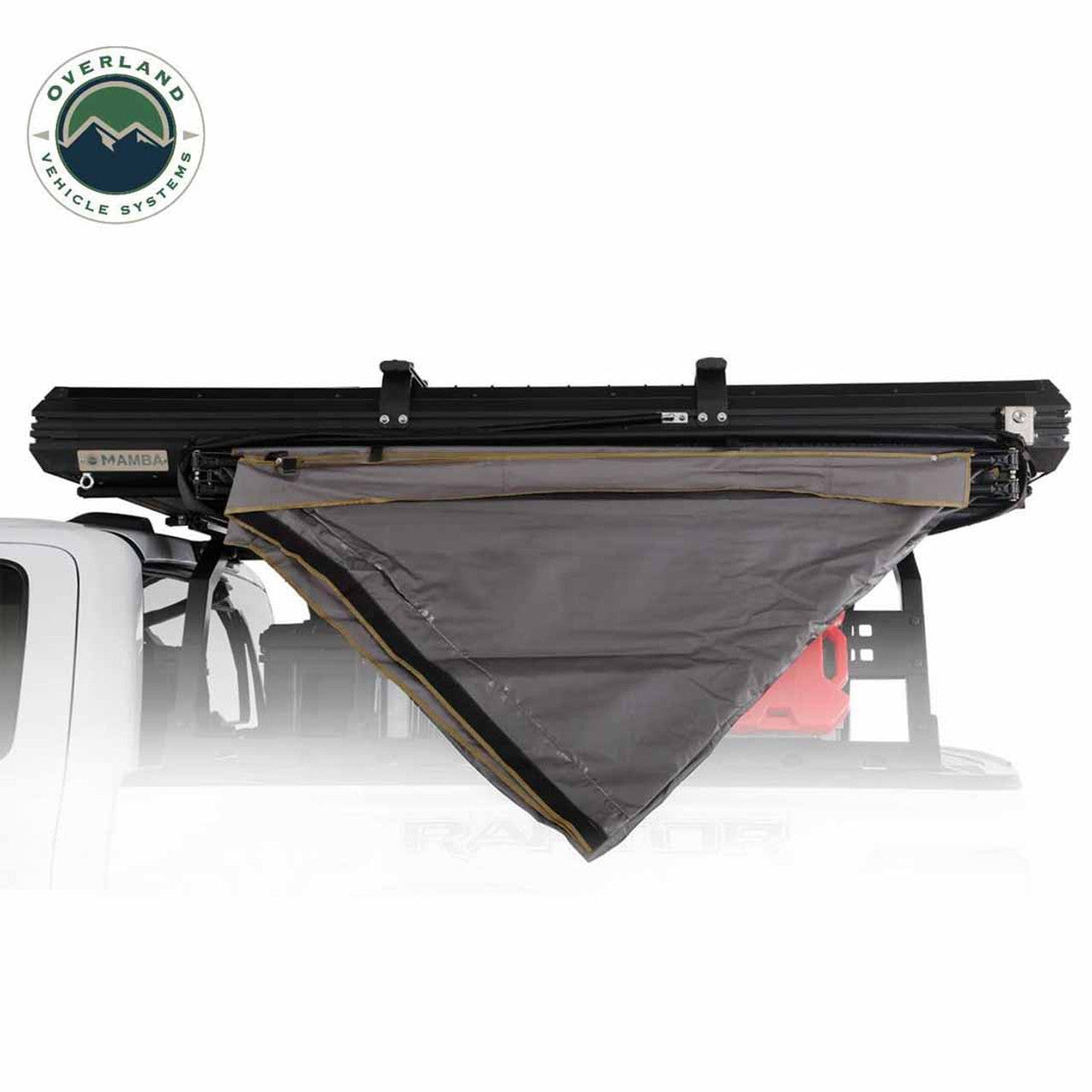 OVS | Portable Awning | HD Nomadic 180 LTE - Awning, Grey Body, Green Trim and Black Travel Cover Overland Vehicle Systems | 19609917