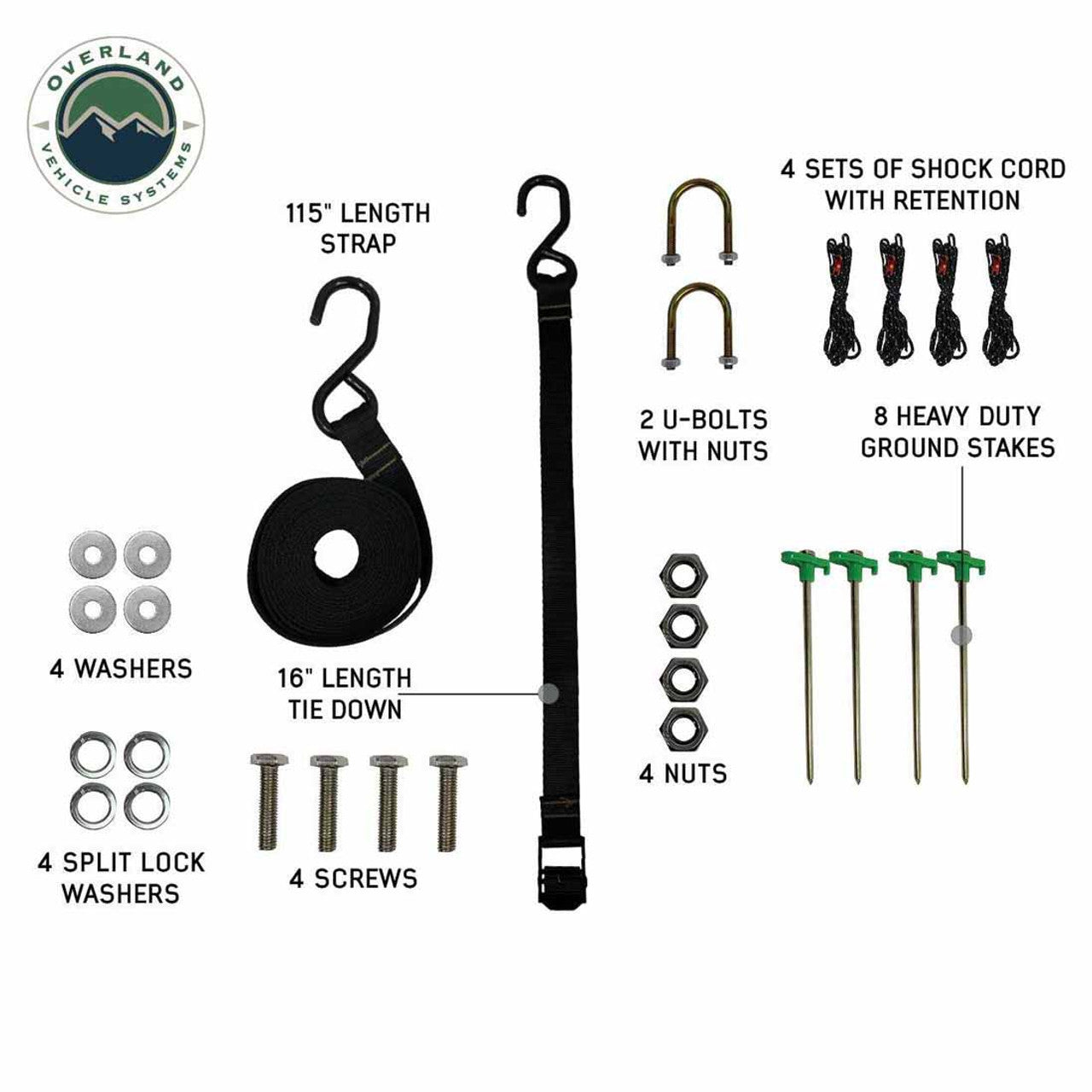 OVS | Portable Awning | HD Nomadic 180 LTE - Awning, Grey Body, Green Trim and Black Travel Cover Overland Vehicle Systems | 19609917