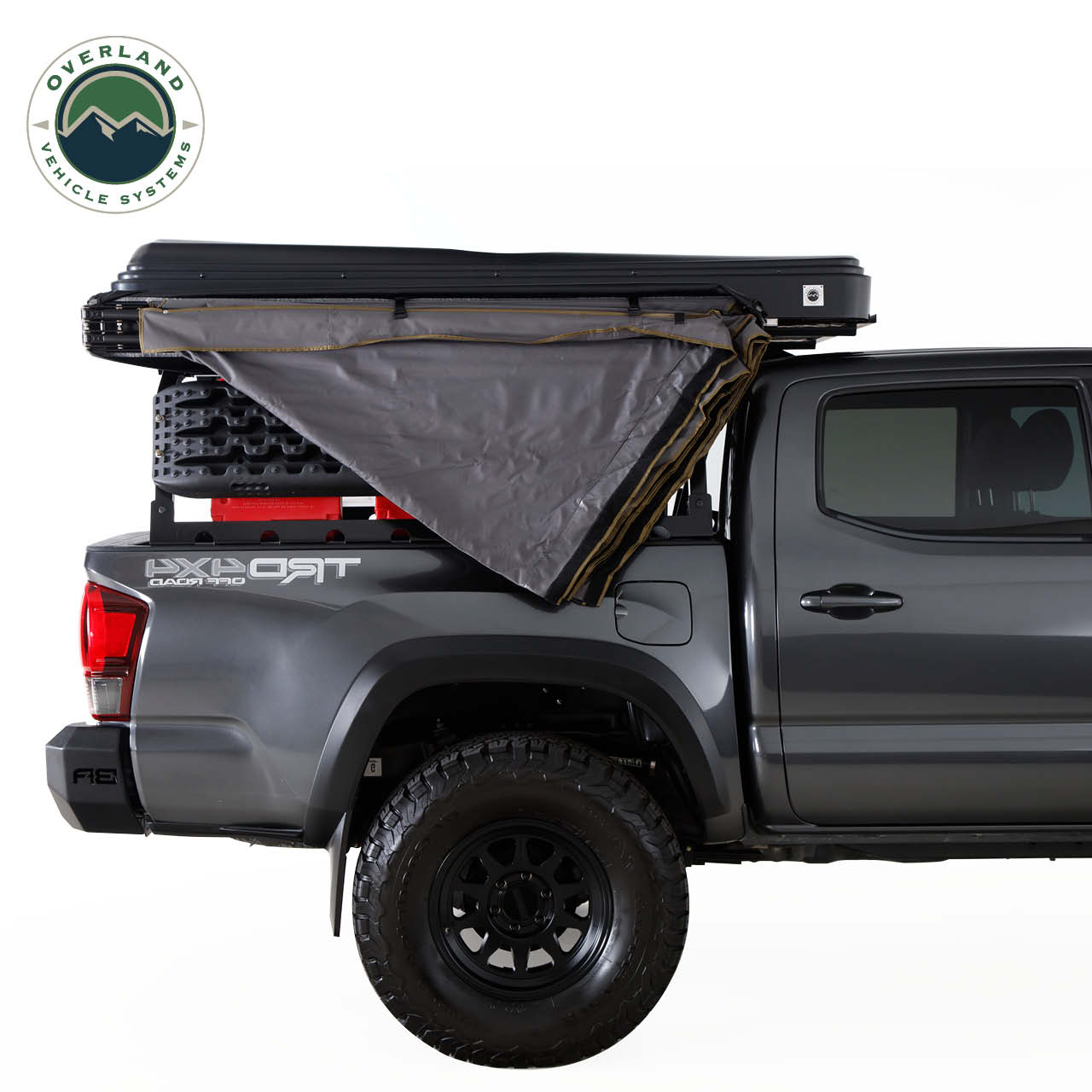 OVS | Roof Top Tent | HD Nomadic 270 LTE Awning - Passenger Side - Dark Gray with Black Travel Cover Universal | 19689909
