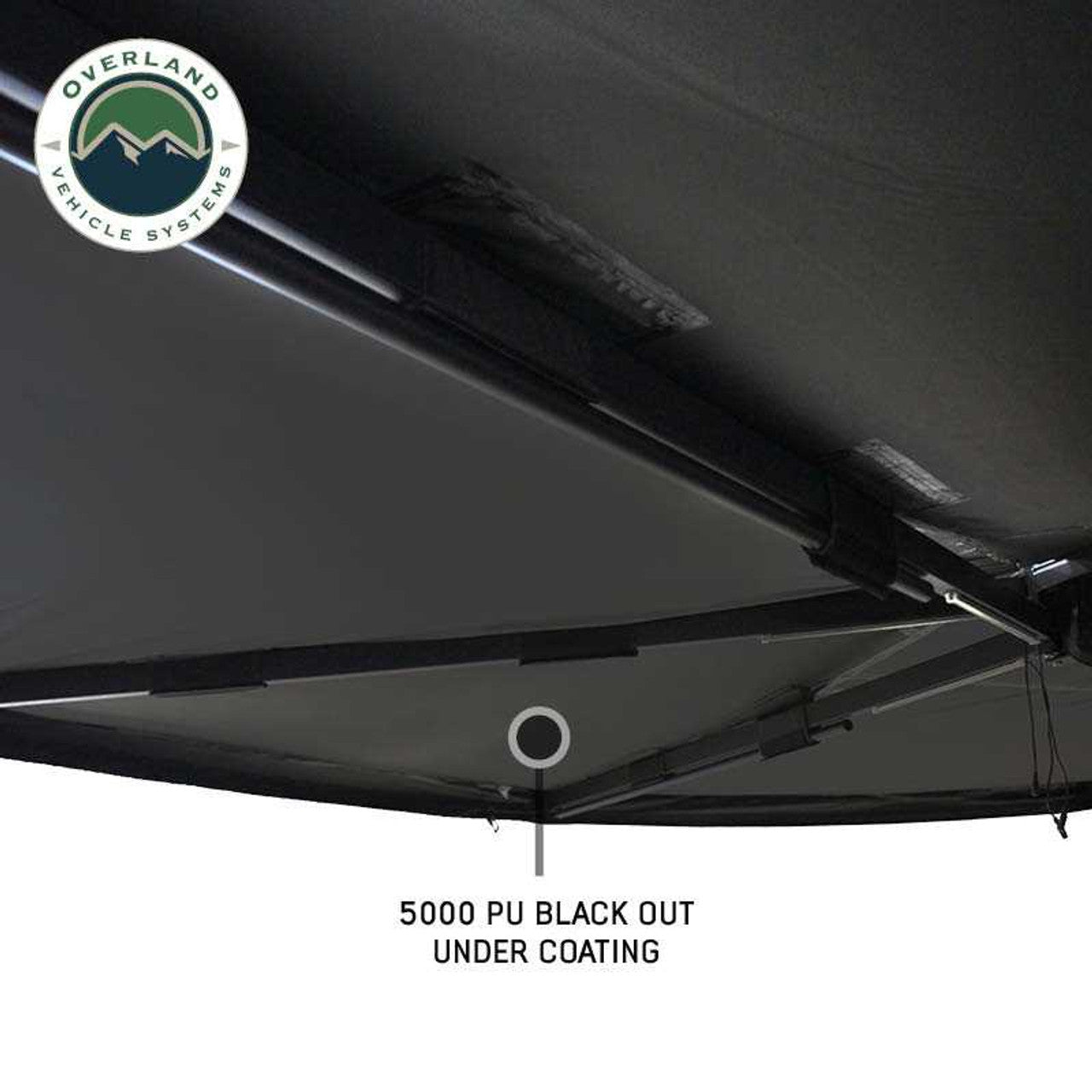 OVS | Portable Awning | XD Nomadic 270 - Awning W/Lights and Black Out , Passenger Side, Black Body, Black Trim and Black Travel Cover Overland Vehicle Systems | 19690002