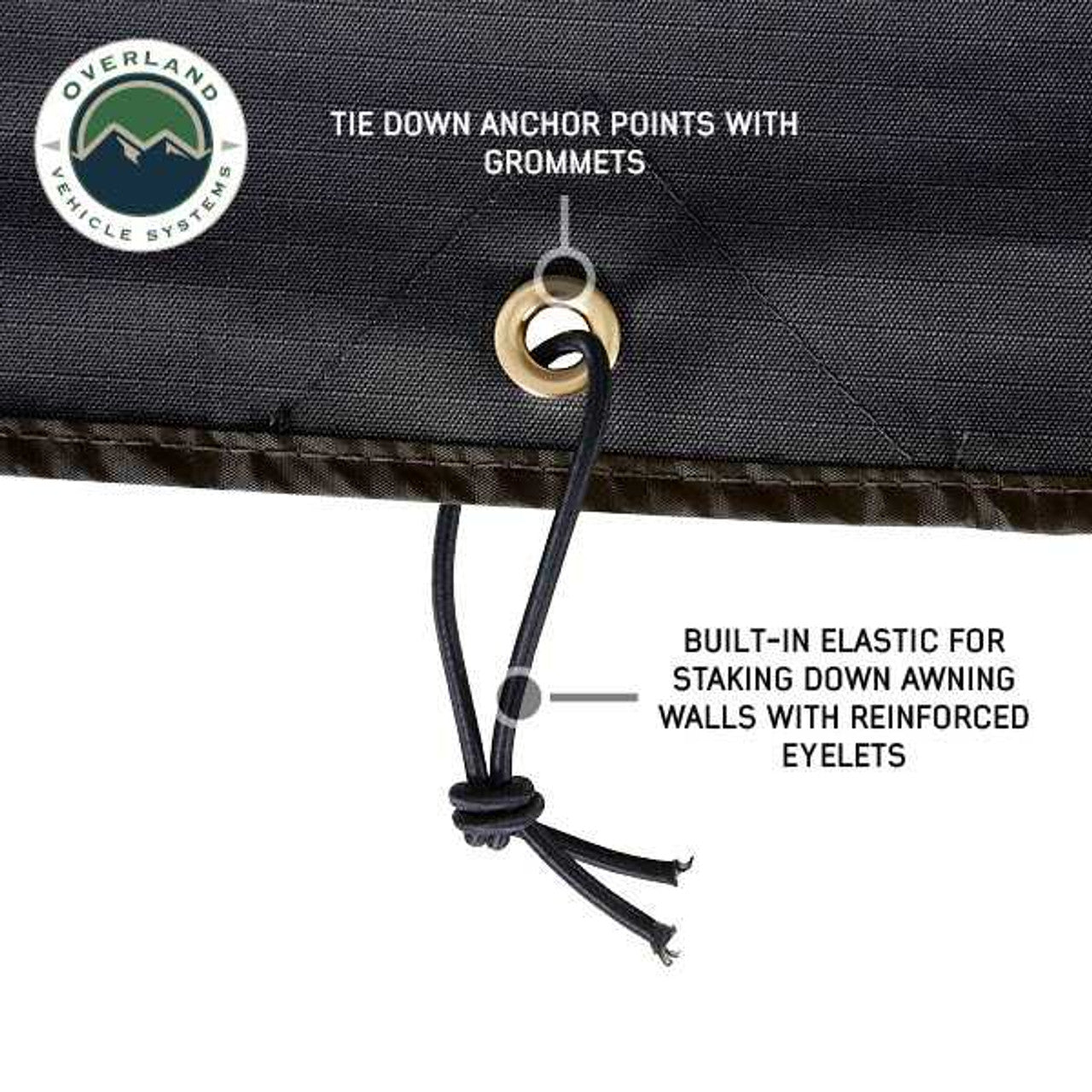 OVS | Portable Awning | XD Nomadic 270 - Awning Wall 3 W/Black Out, Driver Side, Black Body, Black Trim W/Storage Bag Overland Vehicle Systems | 19690007