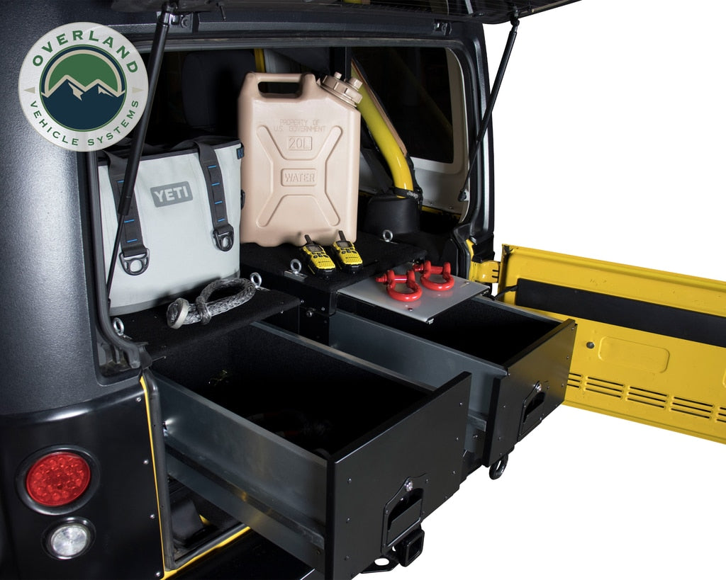 OVS | Cargo Box | Camping Cargo Box With Slide Out Drawer & Working Station Overland Vehicle Systems | 21010201
