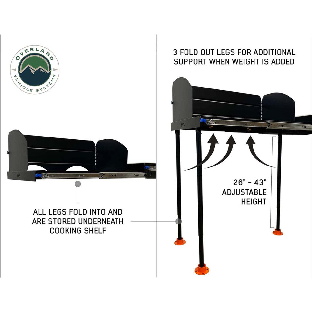 OVS | Cargo Box | Cargo Box Kitchen With Slide Out Sink, Cooking Shelve and Slide Out Work Station Overland Vehicle Systems | 21010401